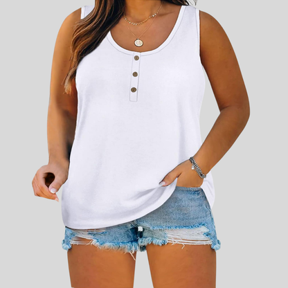 Plus Size Button Tank Top
