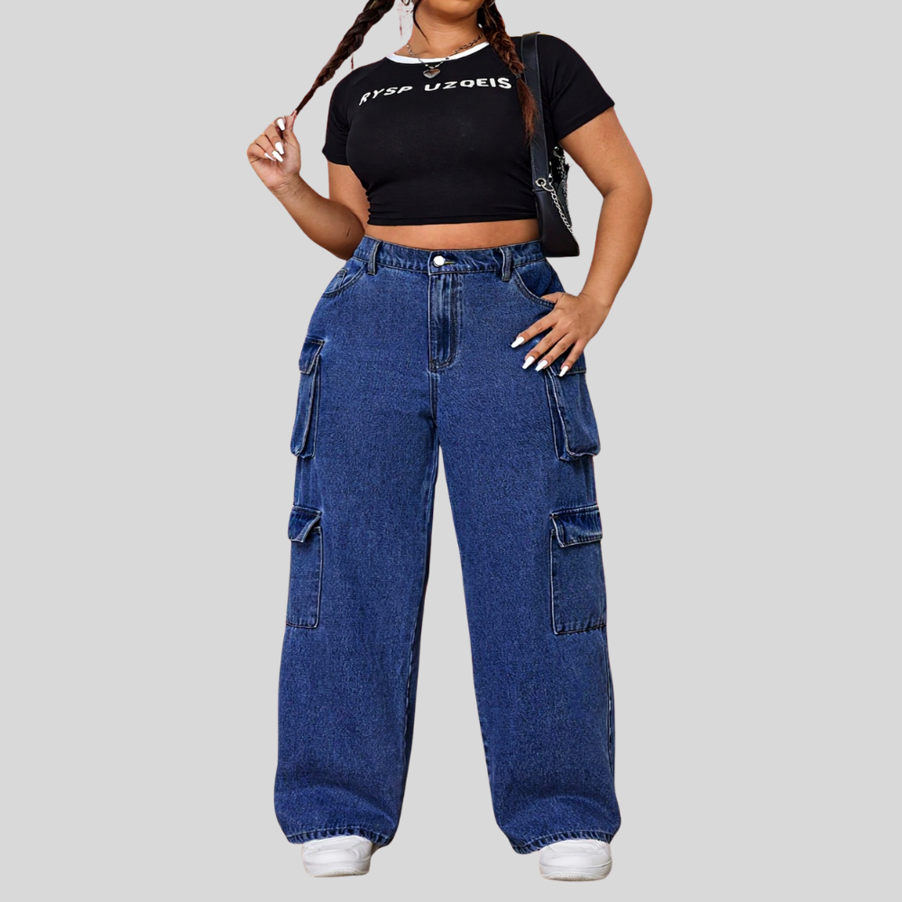 Mid Rise Workwear Pocket Jeans