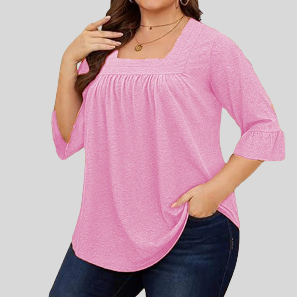 Plus Size Solid Casual Shirt