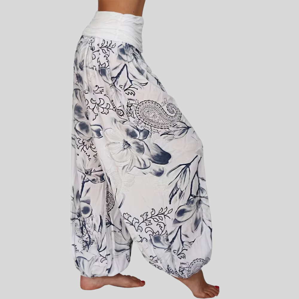 Plus Size Floral Harem Pants