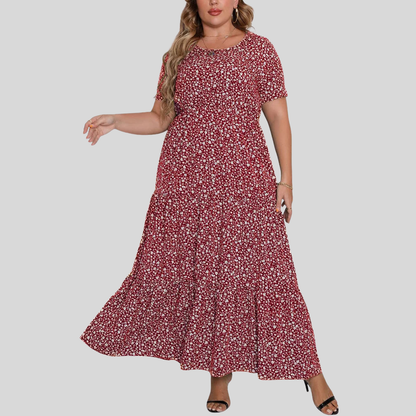 Ruffle Plus Size Vacation Dress