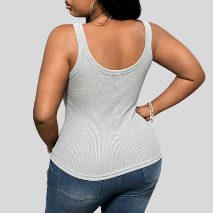 Ribbed Vacation Plus Size Top