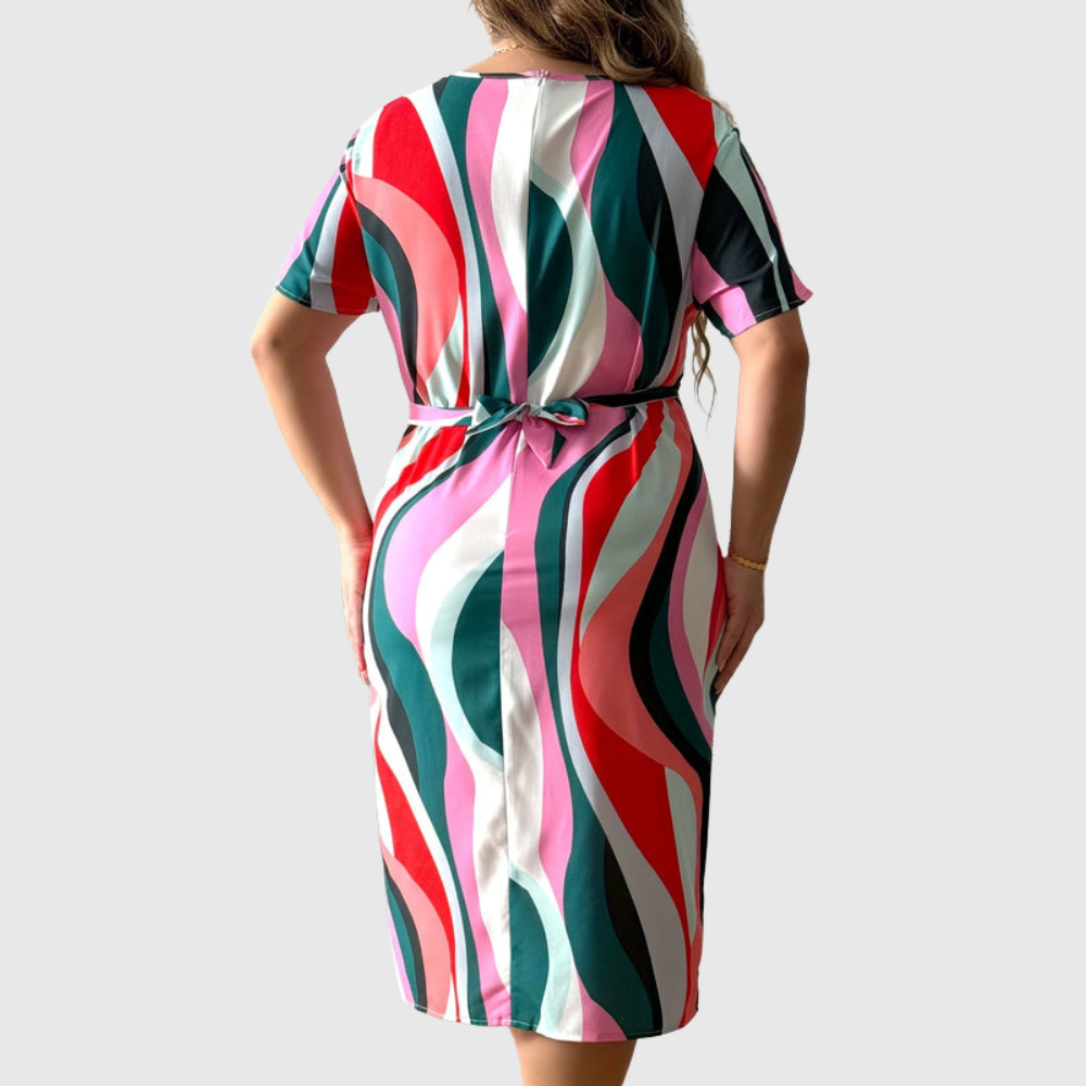 Geometric Plus Size Summer Dress