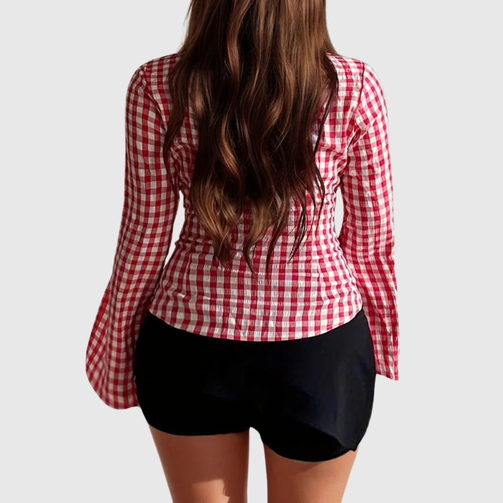 Plaid Long Sleeve Plus Size Shirt
