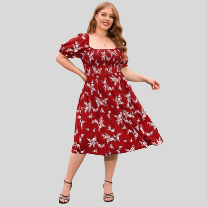 Plus Size Floral Boho Dress