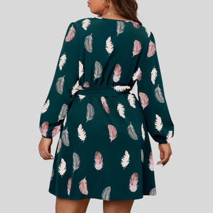 Plus Size Feather Mini Dress