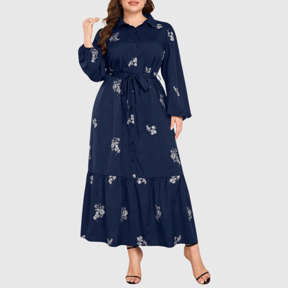 Embroidered Plus Size Maxi Dress
