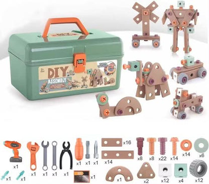 BUILDMASTER – 100-piece tool set for creative children aged 3 and up