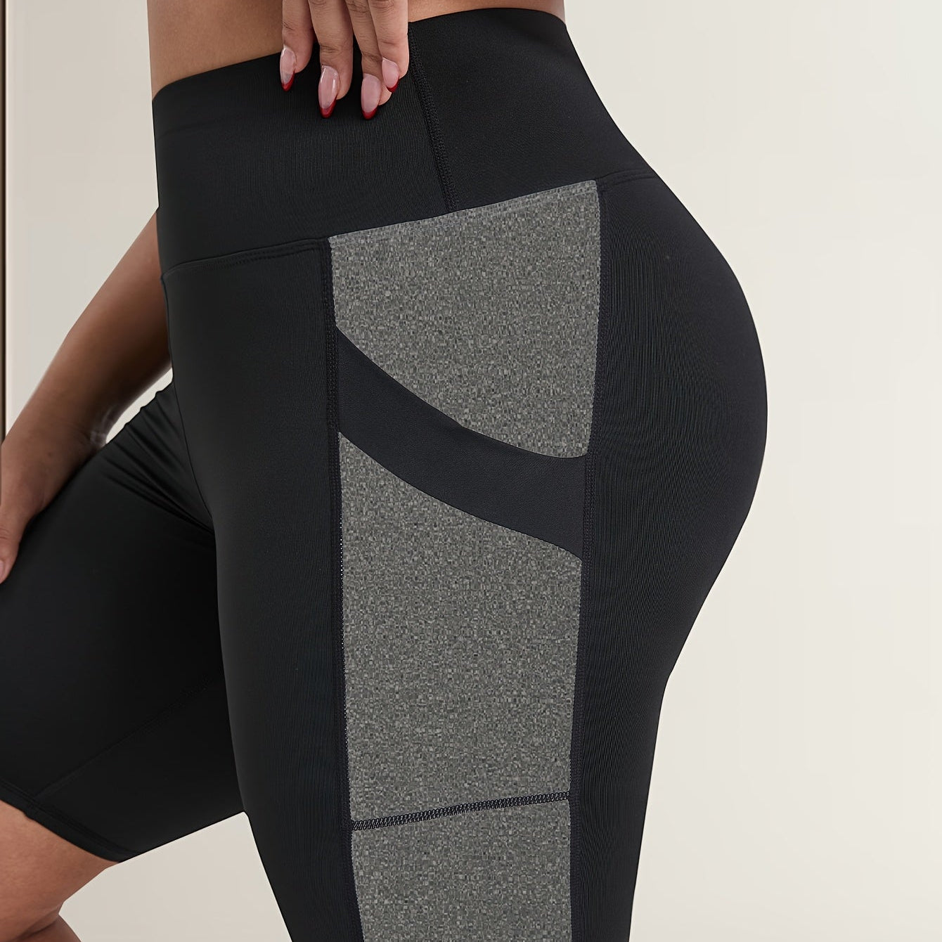 Plus Size Pocket Biker Shorts