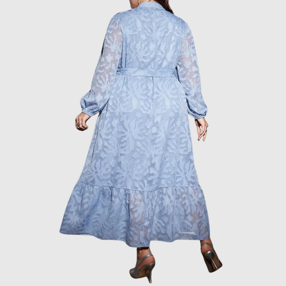 Belted Plus Size Shirt Dress