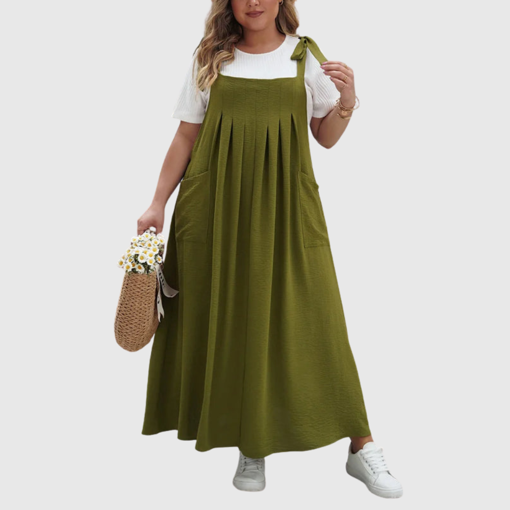 Tie Shoulder Plus Size Dress