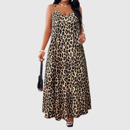 Leopard Plus Size Maxi Dress