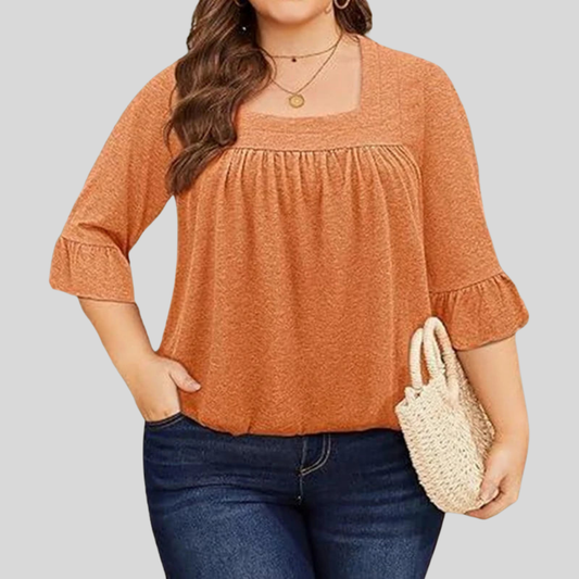 Plus Size Solid Casual Shirt