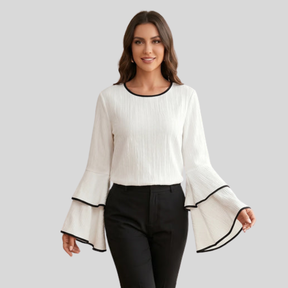 Flared Sleeve Casual Shirt