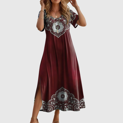 Printed Plus Size Vacation Dress