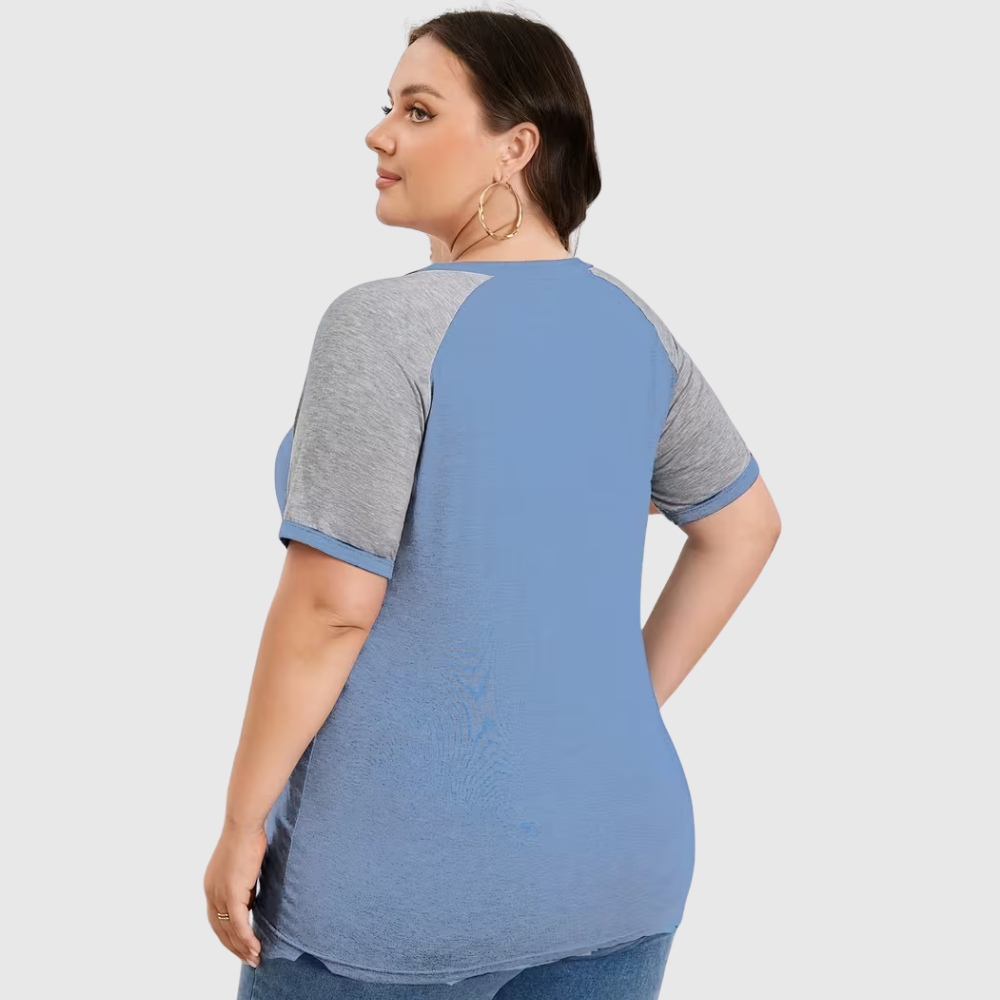Raglan Block Plus Size Top