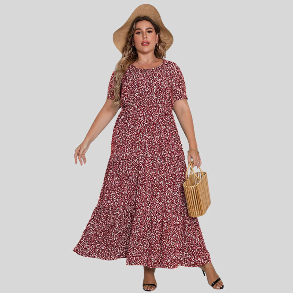 Ruffle Plus Size Vacation Dress