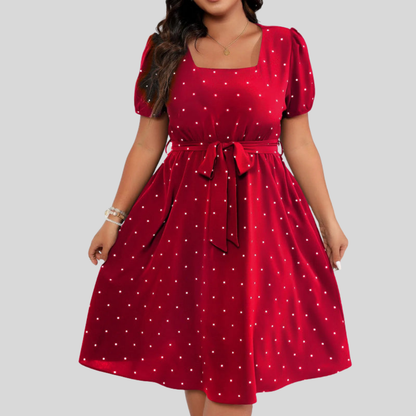 Plus Size Retro Polka Dress