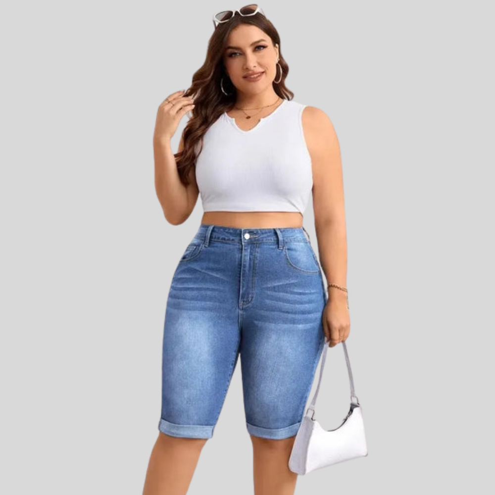 Mid Thigh Plus Size Shorts