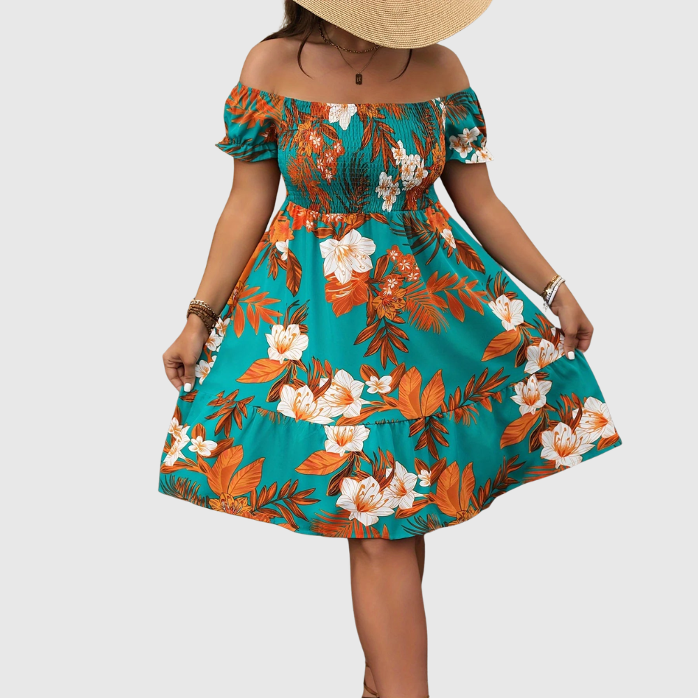 Bloom Shoulder Plus Size Dress