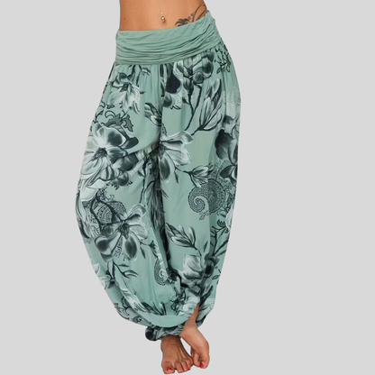 Plus Size Floral Harem Pants