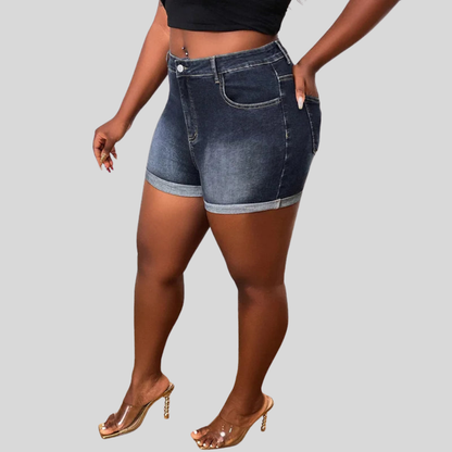 Retro Rolled Plus Size Shorts