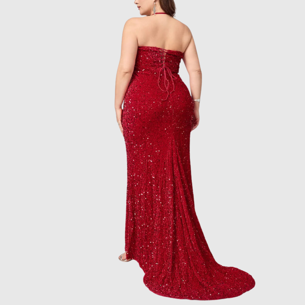 Glam Plus Size Evening Dress