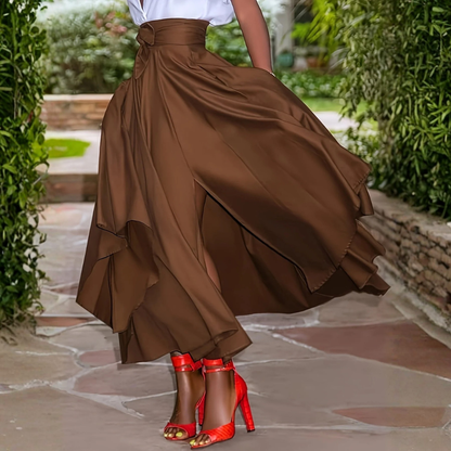 Plus Size Slit Maxi Skirt
