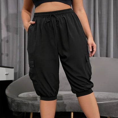 Plus Size Cargo Capri Pants