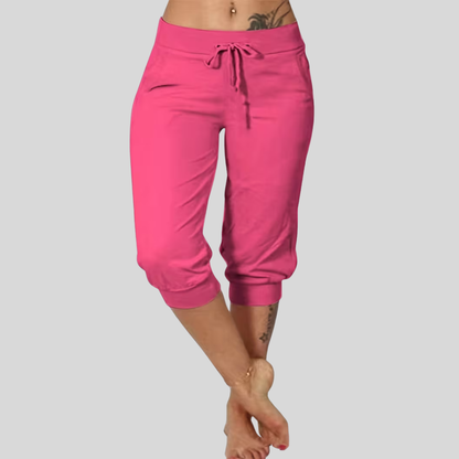 Plus Size Drawstring Capri Pants
