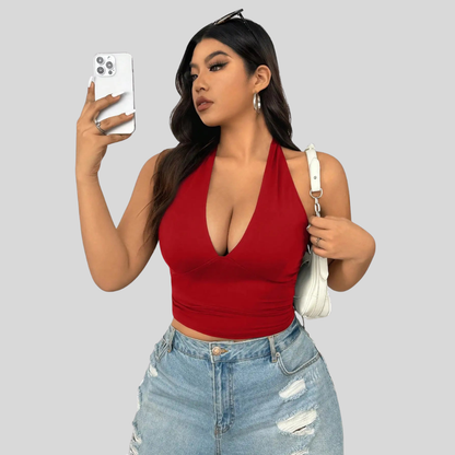 Halter Neck Plus Size Top