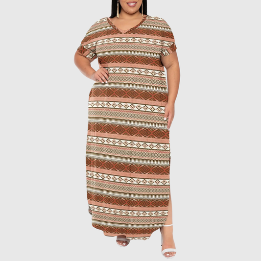 Vibrant Plus Size Maxi Dress
