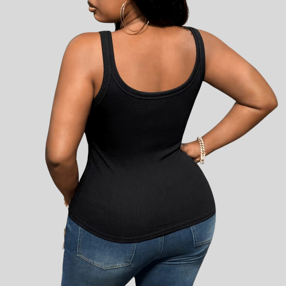Ribbed Vacation Plus Size Top