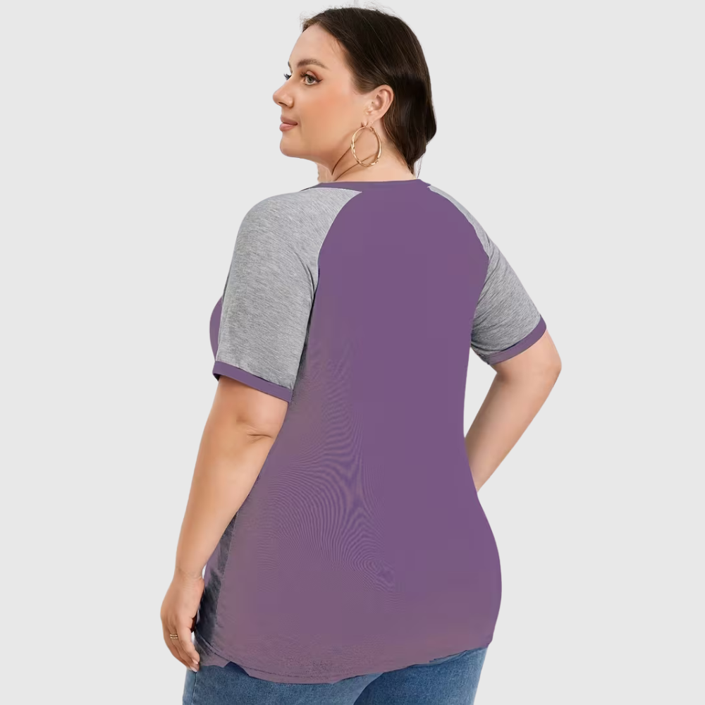 Raglan Block Plus Size Top