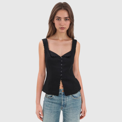 Elegant Lace Sleeveless Vest Top