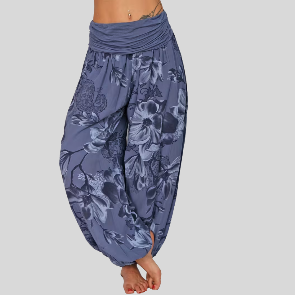 Plus Size Floral Harem Pants