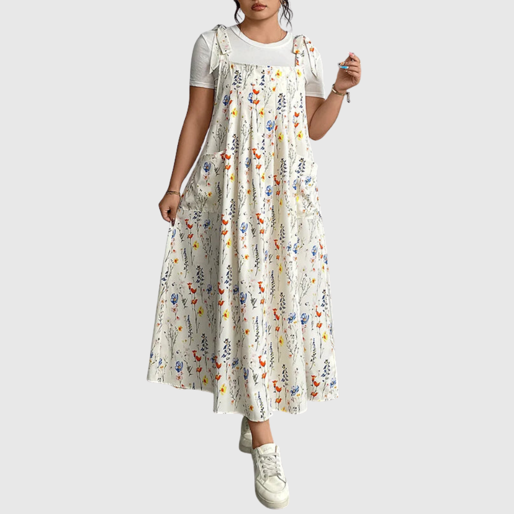 Tie Shoulder Plus Size Dress
