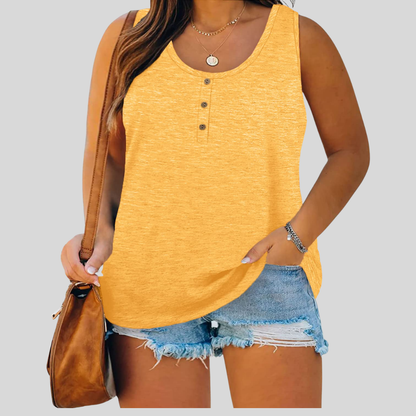 Plus Size Button Tank Top