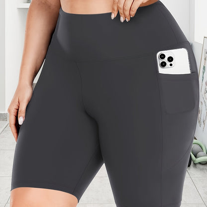 Plus Size Pocket Biker Shorts