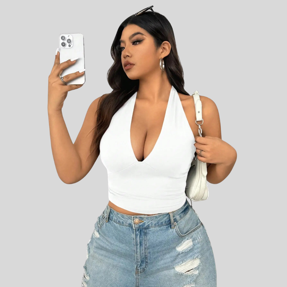 Halter Neck Plus Size Top
