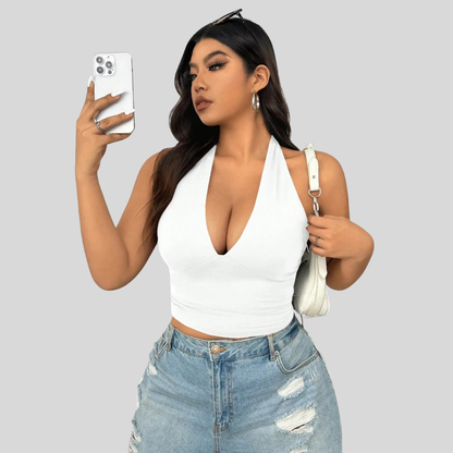 Halter Neck Plus Size Top