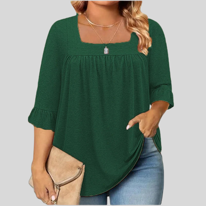 Plus Size Solid Casual Shirt