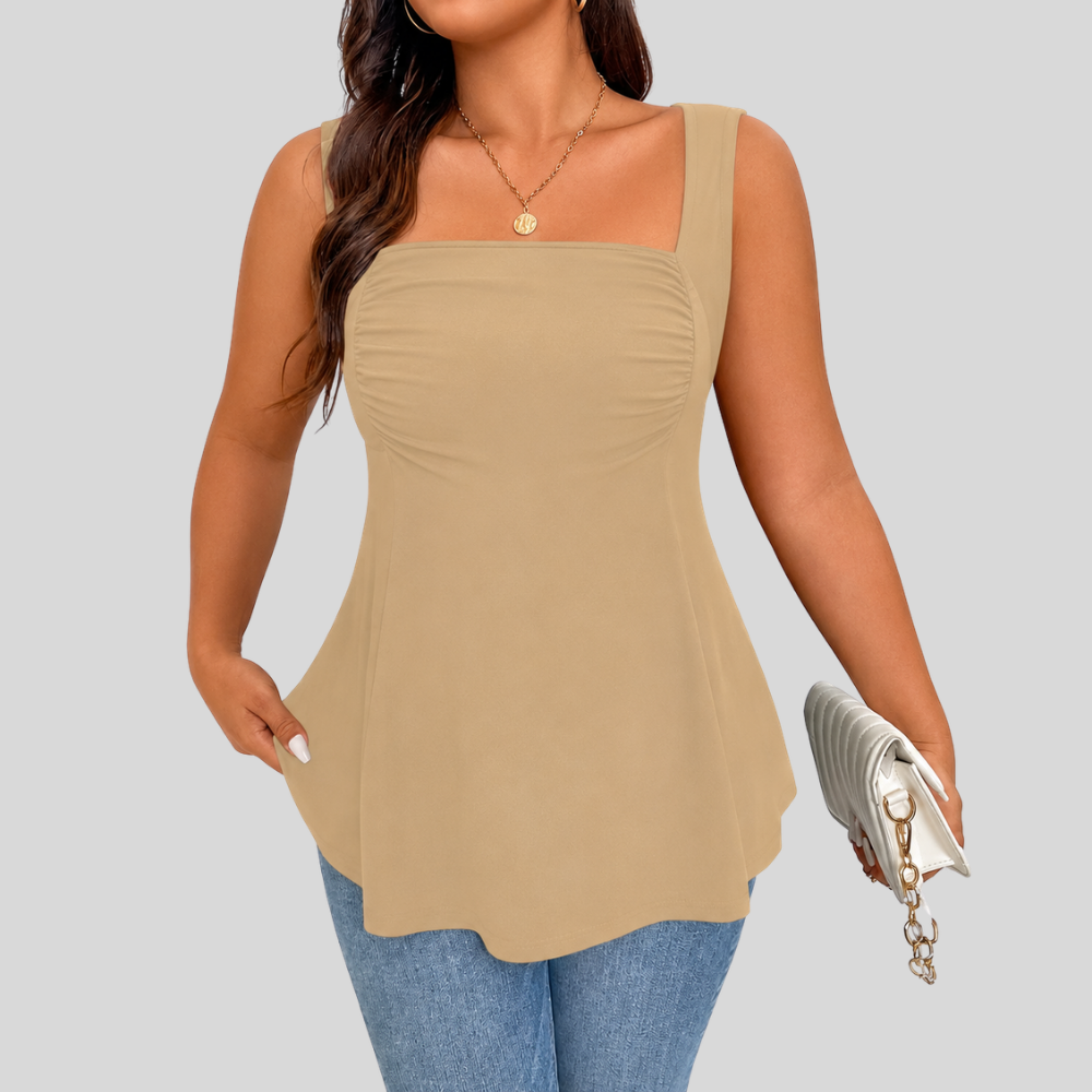 Square Neck Plus Size Top