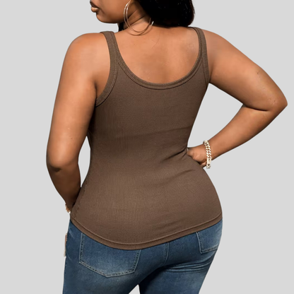 Ribbed Vacation Plus Size Top