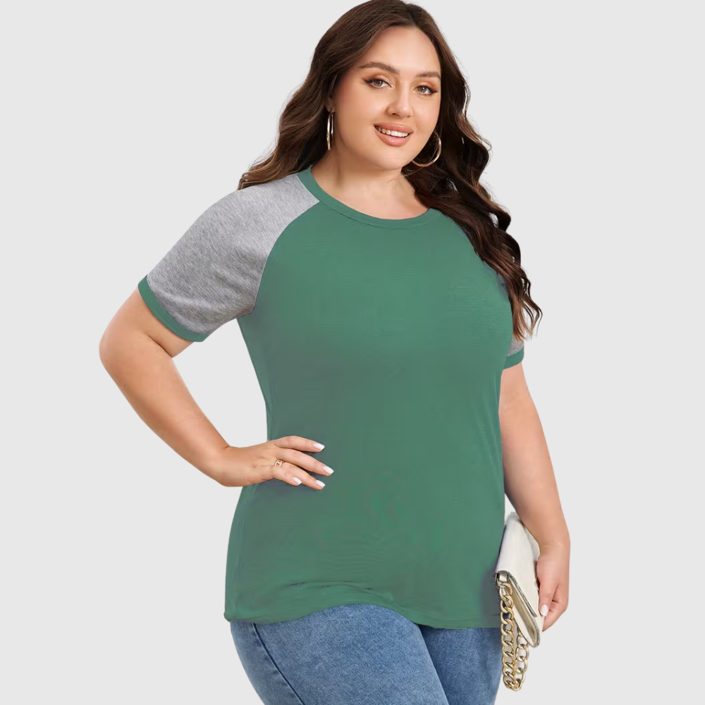 Raglan Block Plus Size Top