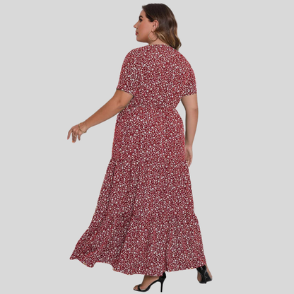 Ruffle Plus Size Vacation Dress