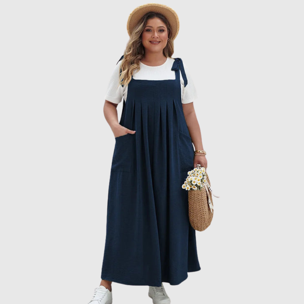 Tie Shoulder Plus Size Dress