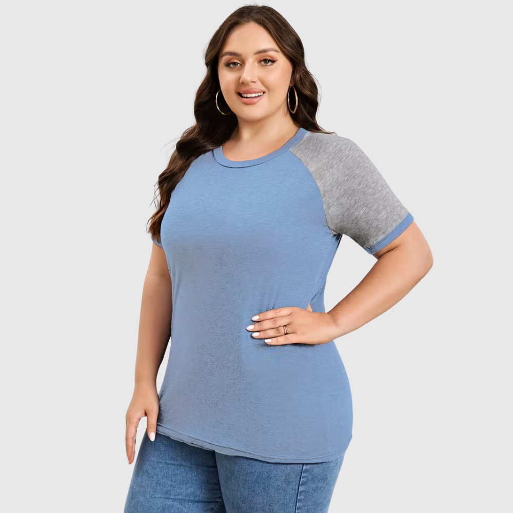 Raglan Block Plus Size Top