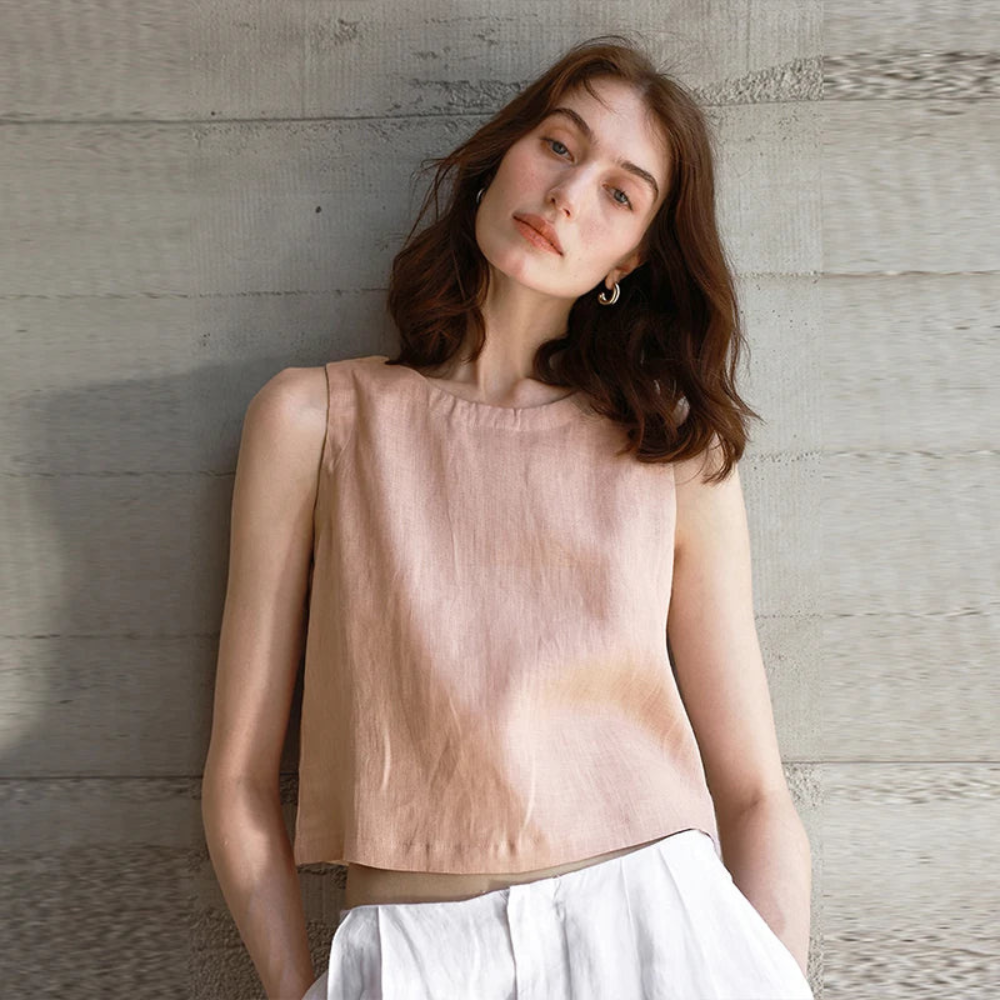 Reversible Casual Sleeveless Crop Top