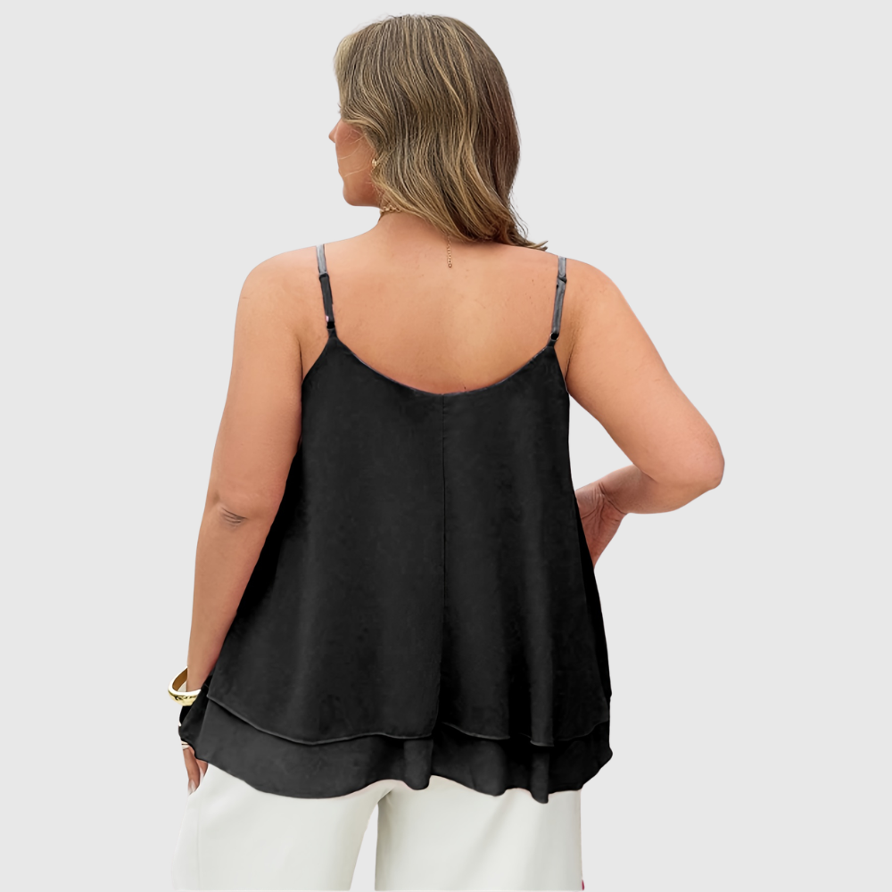 Pleated Cami Plus Size Top